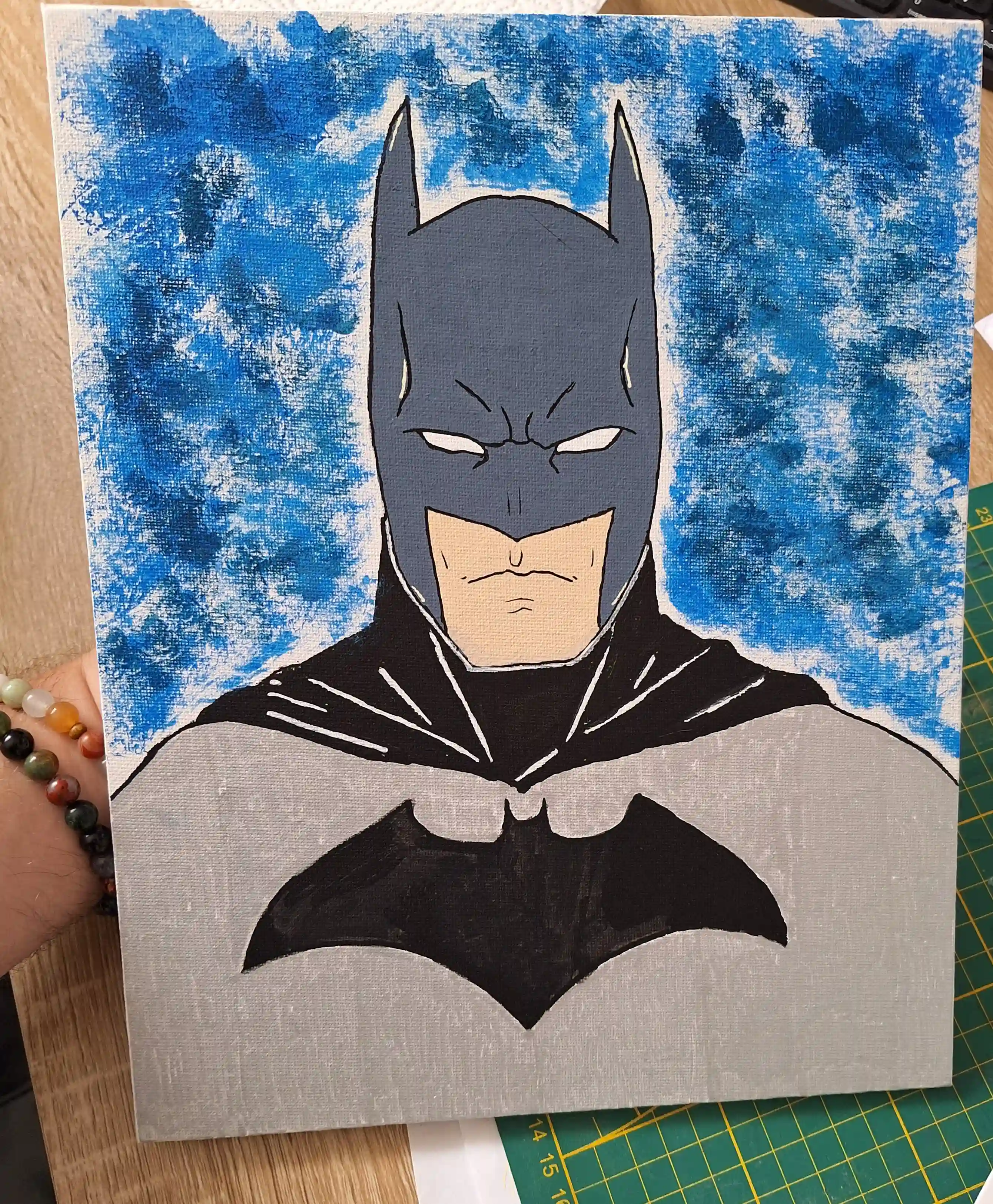 Tableau Batman peint à la main