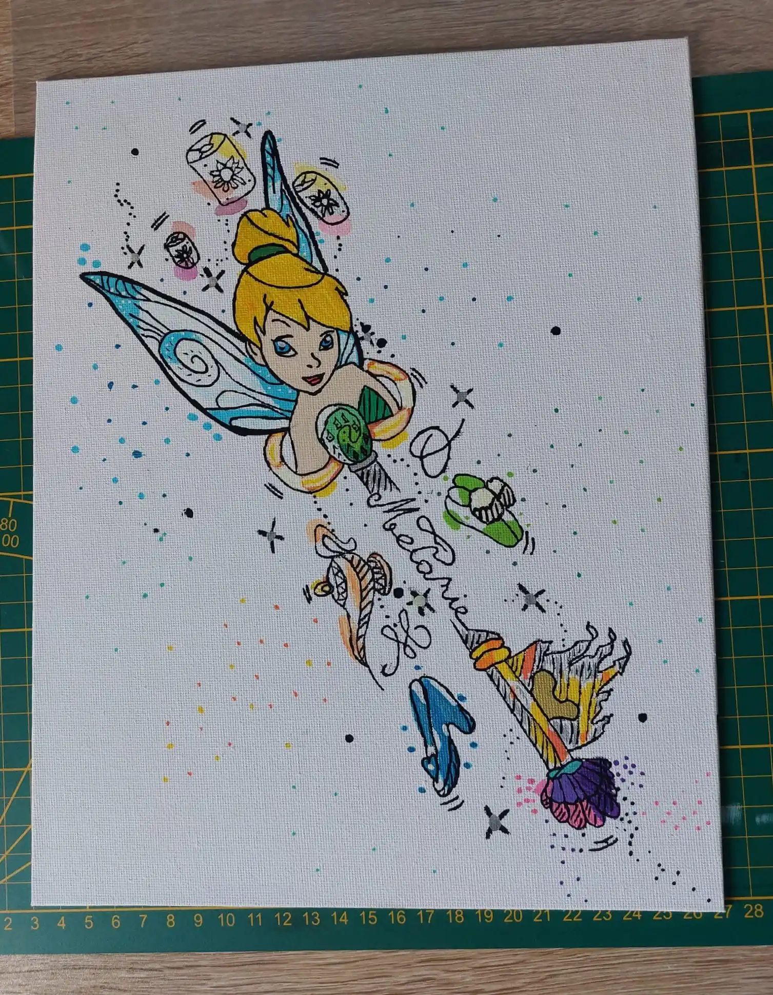 Tableau fée personnalisé peint à la main