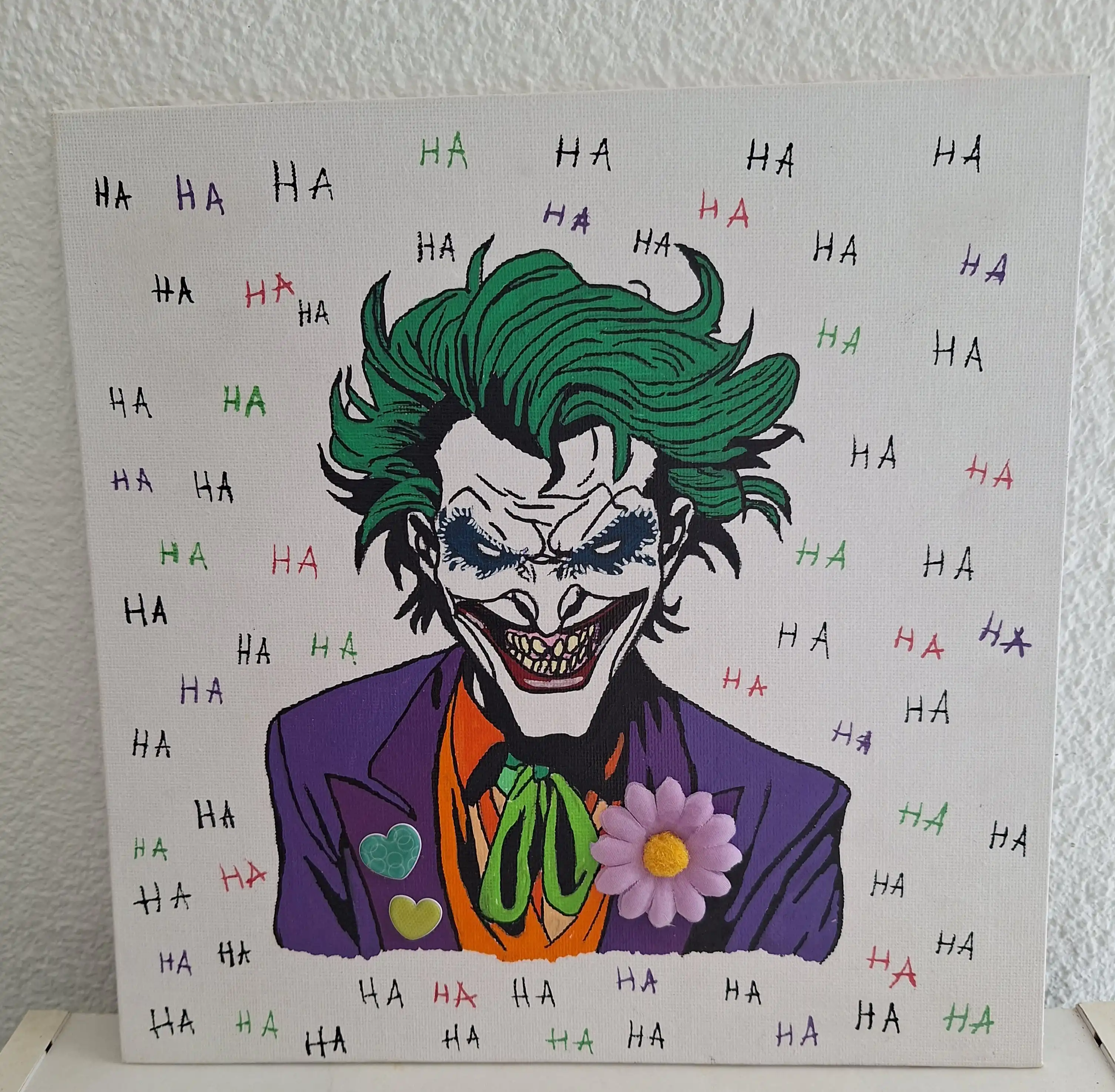 Tableau Joker artistique peint à la main